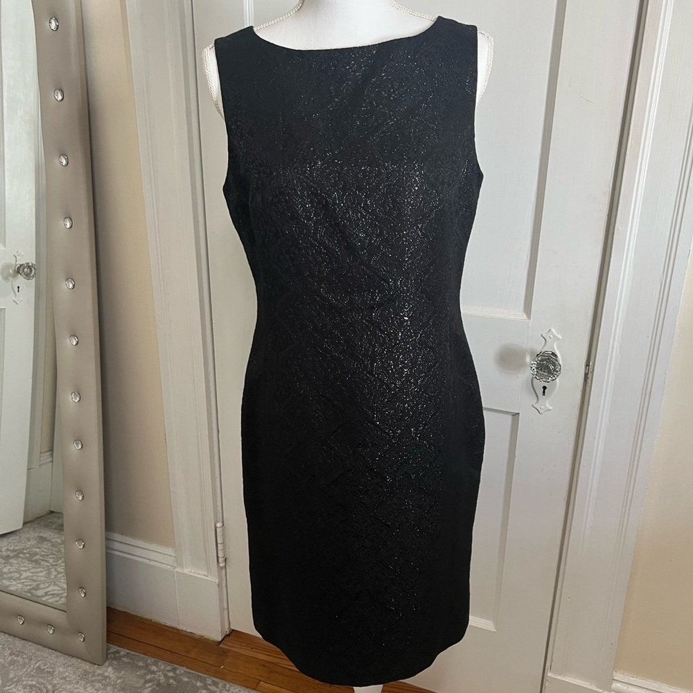Banana Republic metallic silk blend sheath dress